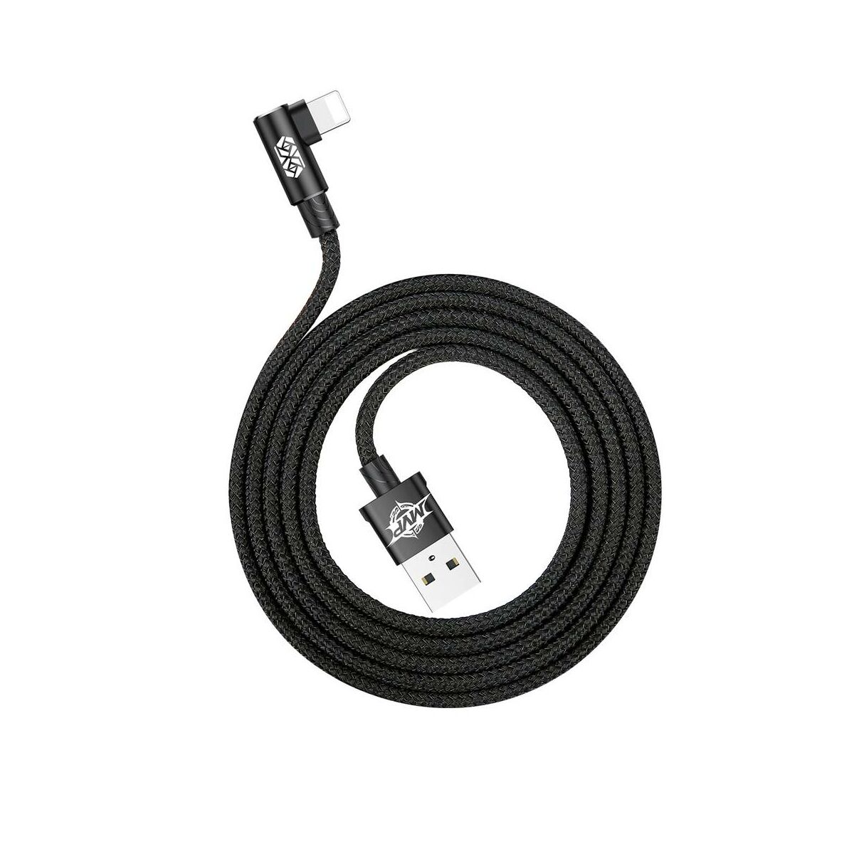 Kép 7/9 - Baseus Lightning kábel, MVP Elbow Type, L-alakú csatlakozó, 2A, 1m, fekete (CALMVP-01)