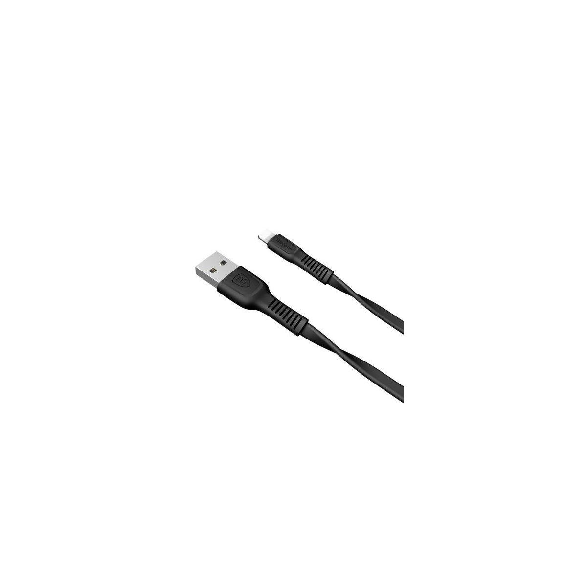Kép 2/4 - Baseus Lightning kábel, Tough series, törésálló, 2A, 1m, fekete (CALZY-B01)