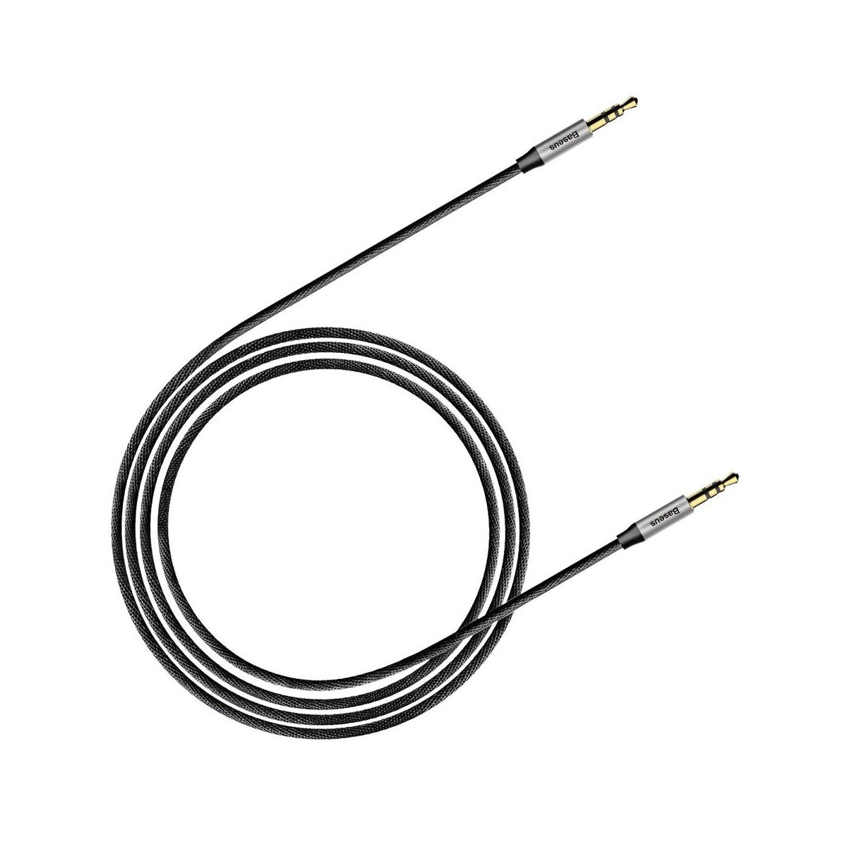 Kép 8/9 - Baseus Audio kábel, Yiven M30 AUX 1m, ezüst/fekete (CAM30-BS1)