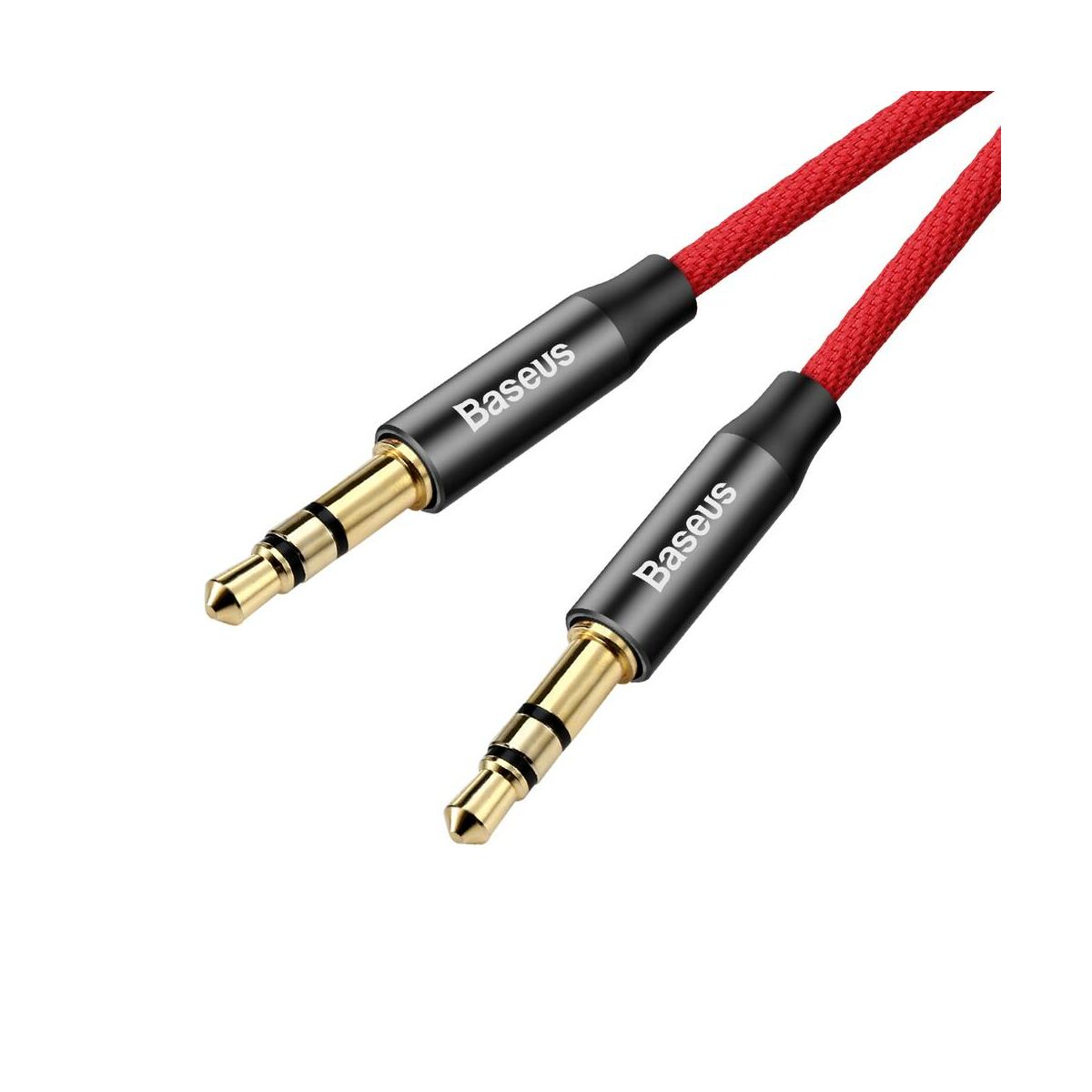 Kép 5/8 - Baseus Audio kábel, Yiven M30 AUX 1.5m, piros/fekete (CAM30-C91)