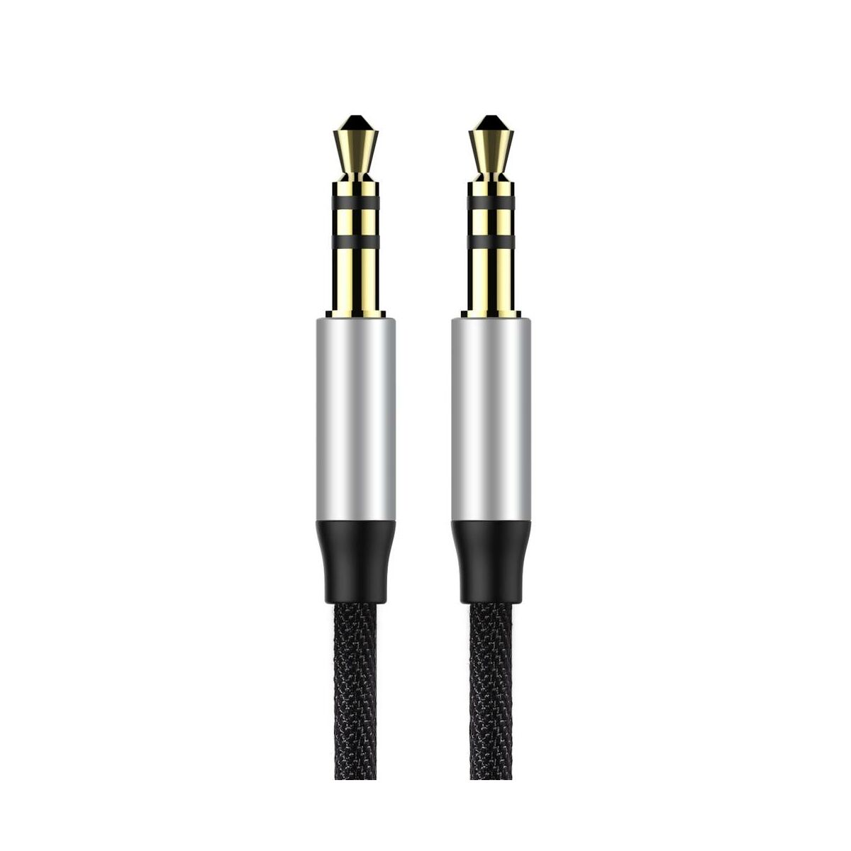 Kép 3/9 - Baseus Audio kábel, Yiven M30 AUX 1.5m, ezüst/fekete (CAM30-CS1)