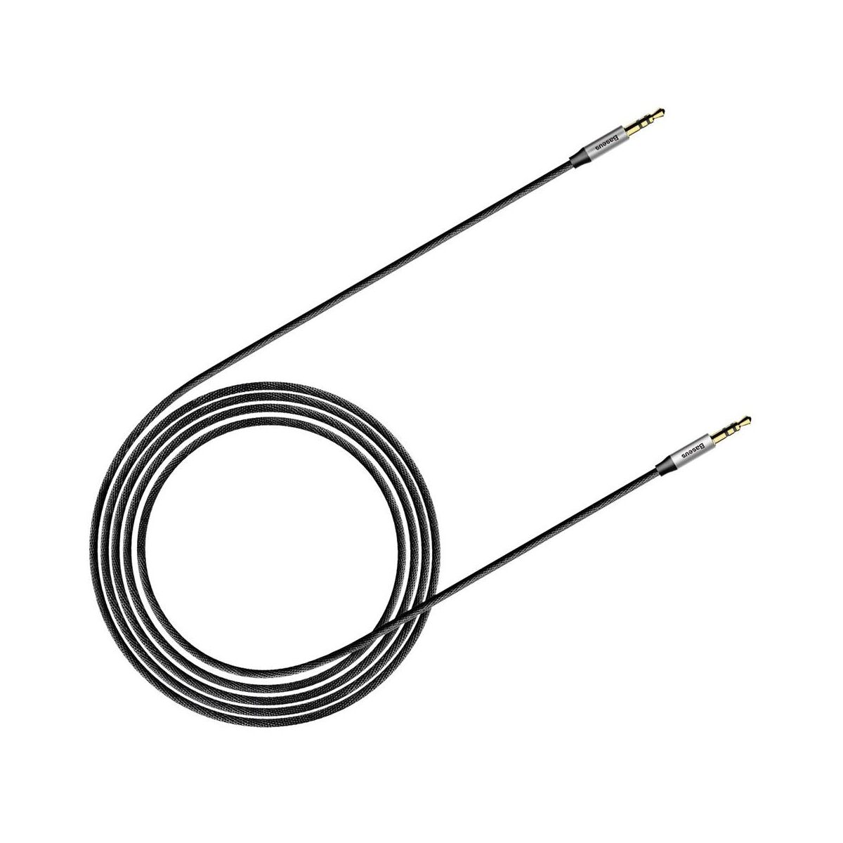 Kép 8/9 - Baseus Audio kábel, Yiven M30 AUX 1.5m, ezüst/fekete (CAM30-CS1)