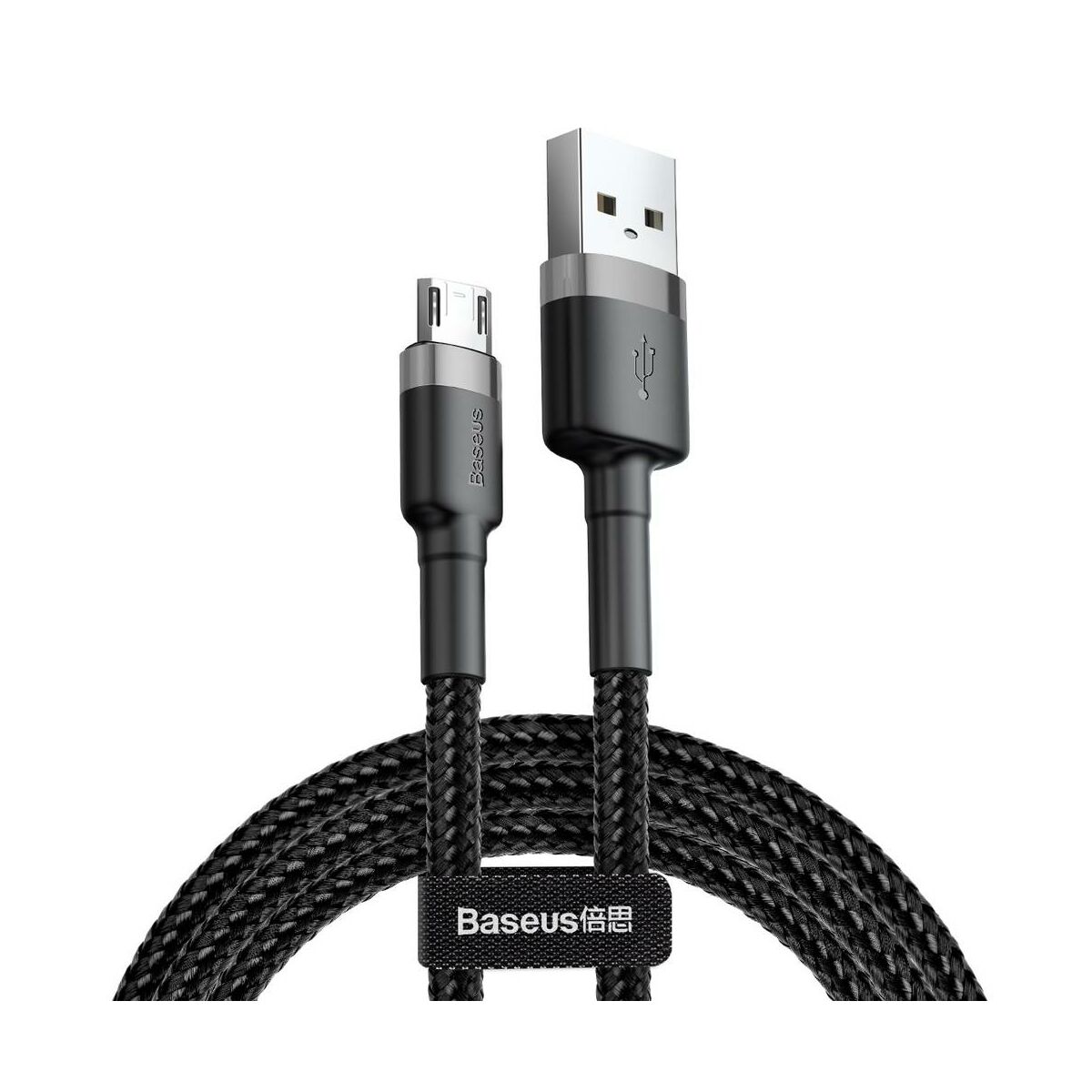 Kép 2/9 - Baseus Micro USB kábel, Cafule 2.4A, 0.5m, szürke/fekete (CAMKLF-AG1)