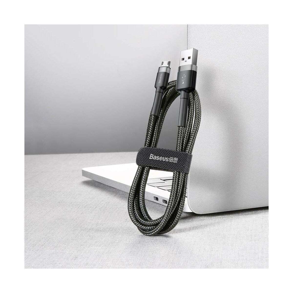 Baseus Micro USB kábel, Cafule 2.4A, 0.5m, szürke/fekete (CAMKLF-AG1)