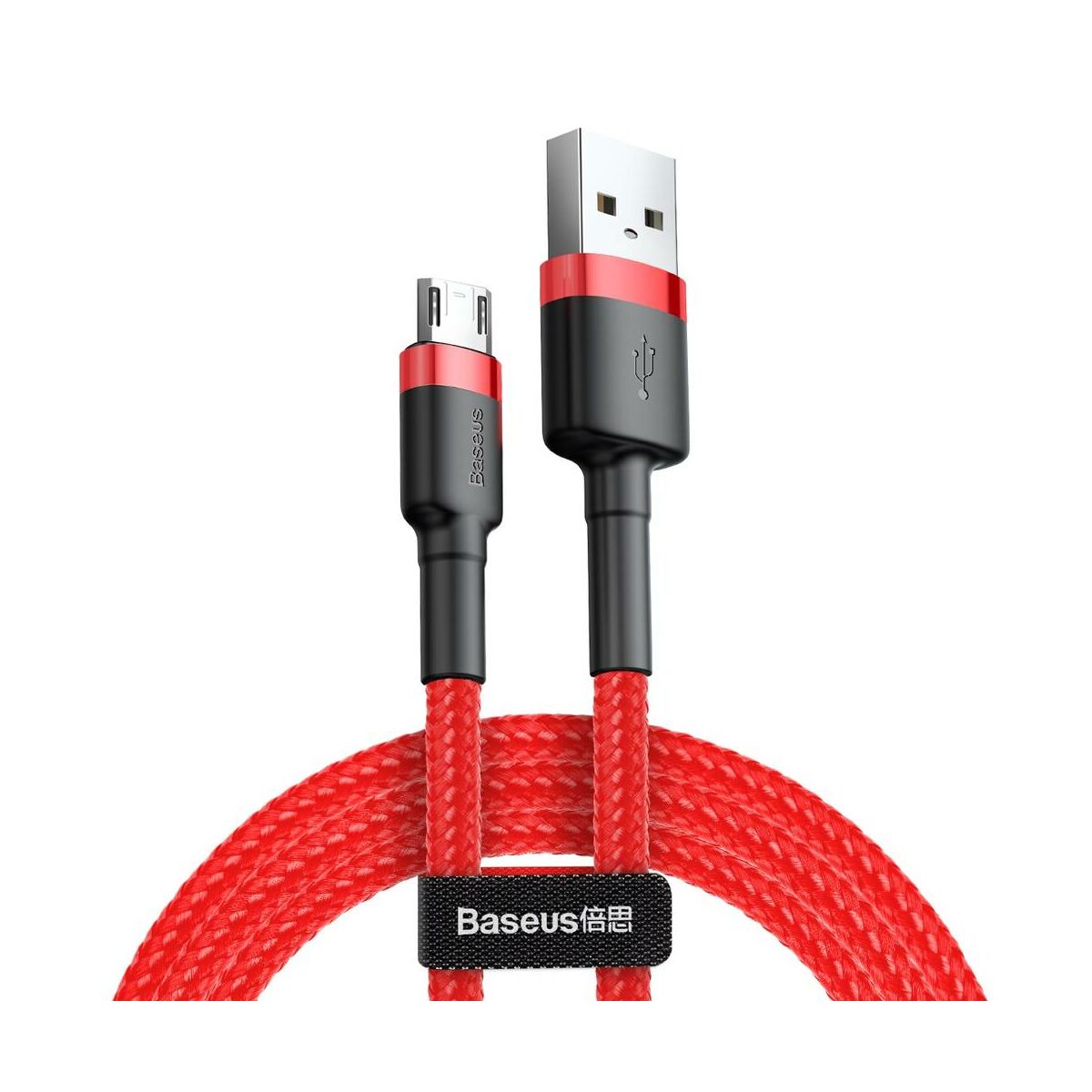Kép 2/8 - Baseus Micro USB kábel, Cafule 2.4A, 1m, piros/piros (CAMKLF-B09)