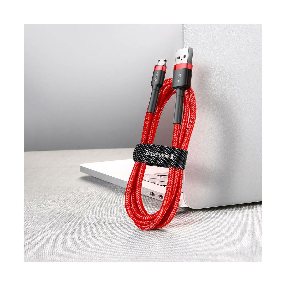 Kép 6/8 - Baseus Micro USB kábel, Cafule 2.4A, 1m, piros/piros (CAMKLF-B09)