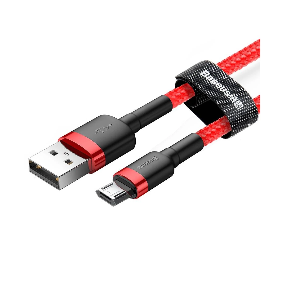 Kép 8/8 - Baseus Micro USB kábel, Cafule 2.4A, 1m, piros/piros (CAMKLF-B09)