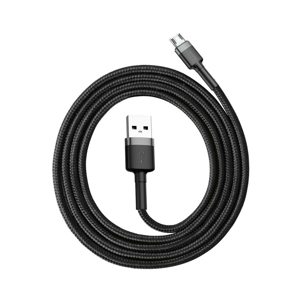 Kép 6/9 - Baseus Micro USB kábel, Cafule 2.4A, 1m, szürke/fekete (CAMKLF-BG1)