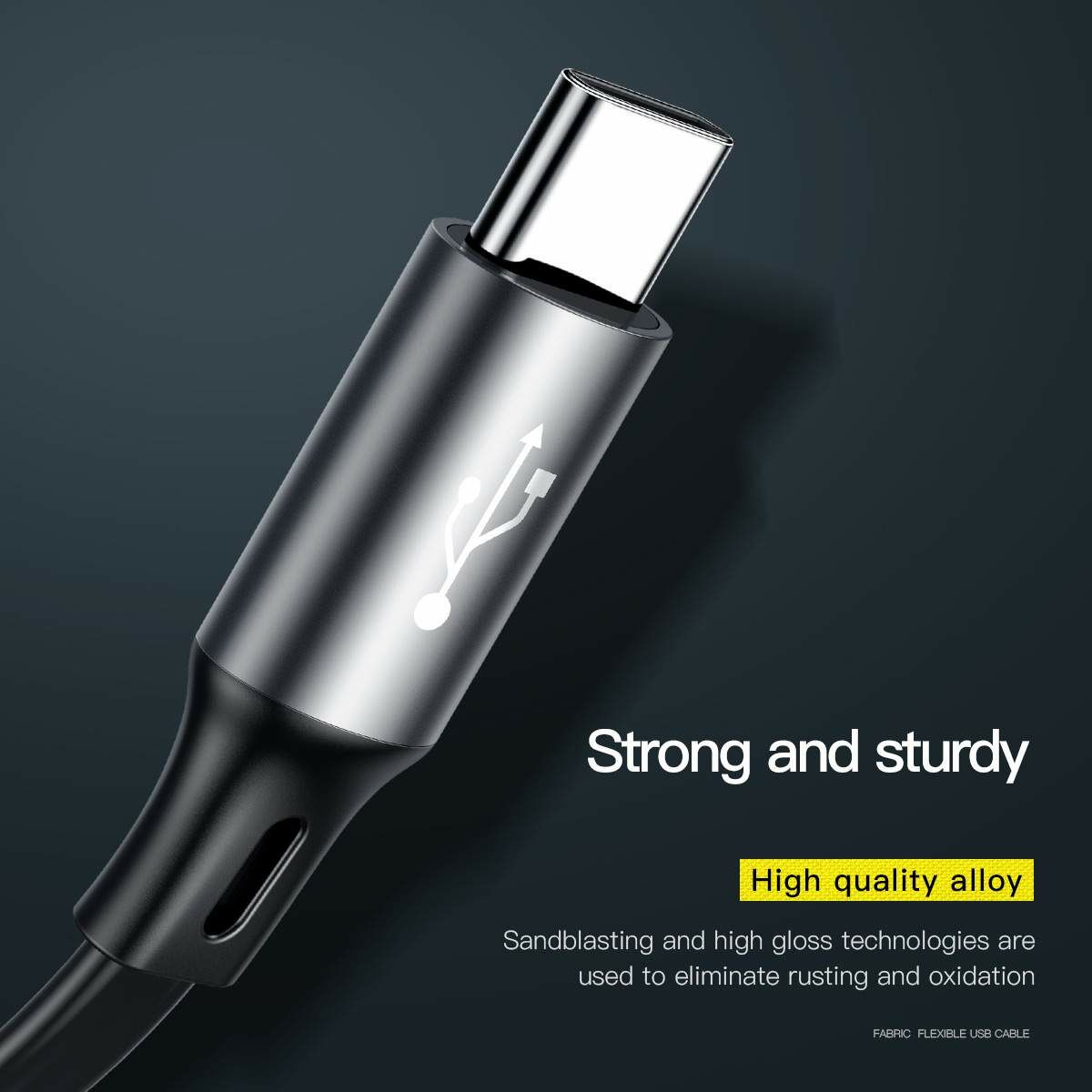 Baseus Univerzális kábel, Fabric 3-in-1 Flexibilis Kábel USB-A bemenetről Micro+Light+Type-C 3.5A, 1.2m, szürke (CAMLT-BYG1)