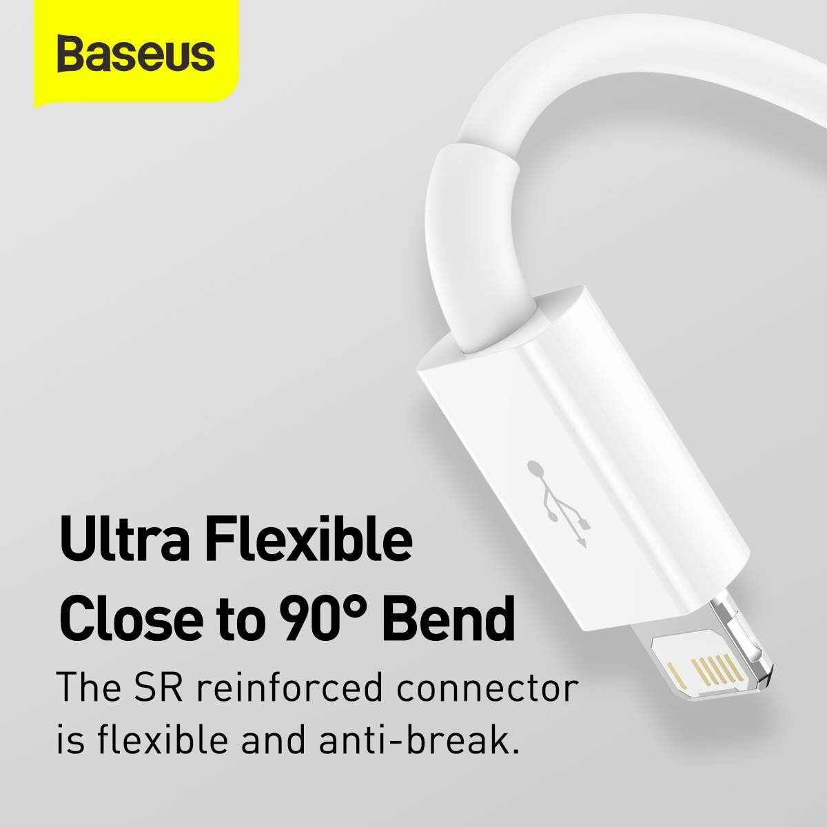 Kép 7/14 - Baseus Univerzális kábel, Superior Series 3-in-1 Gyors töltés, Adatkábel USB bemenetről M+L+C 3.5A 1.5m, fehér (CAMLTYS-02)