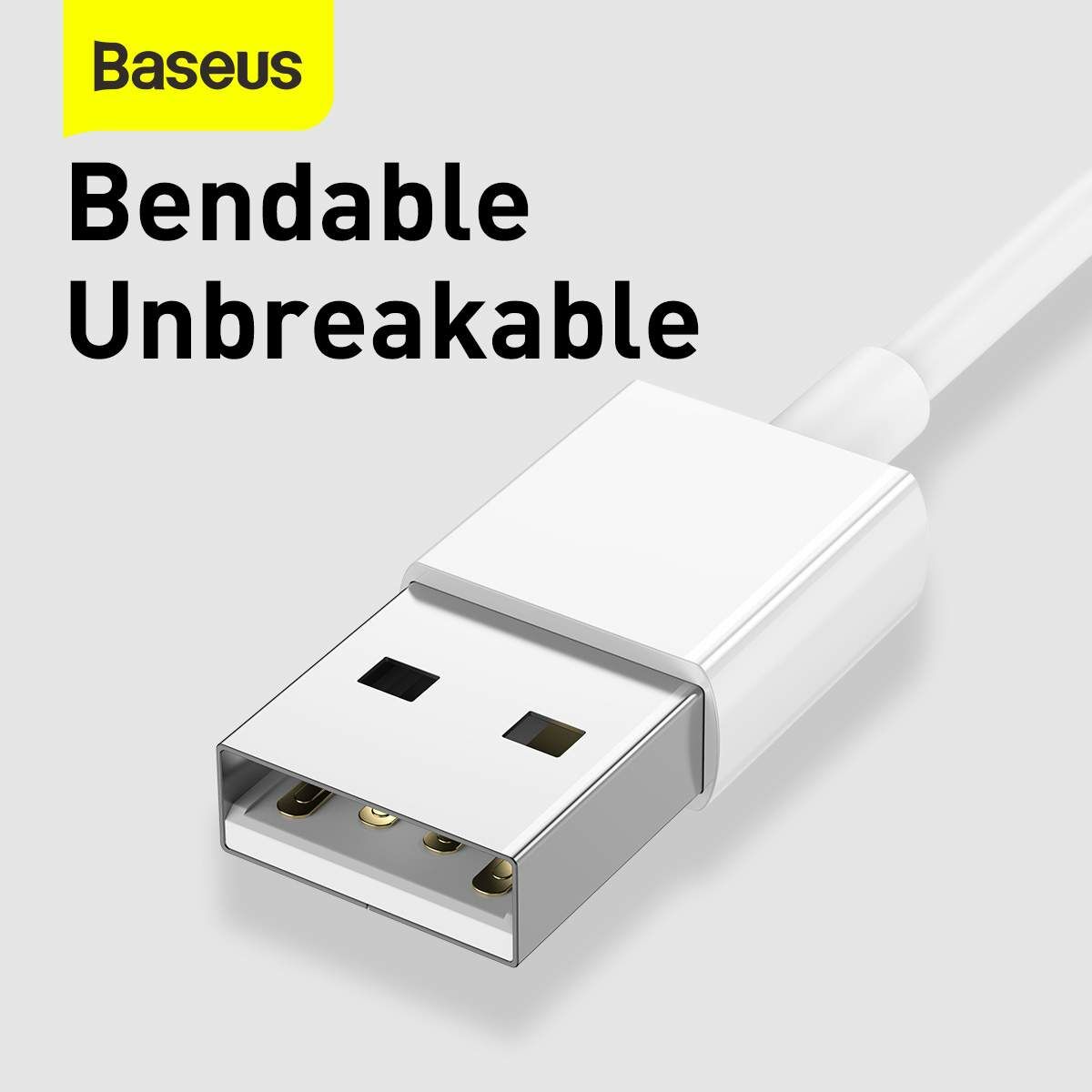 Kép 11/14 - Baseus Univerzális kábel, Superior Series 3-in-1 Gyors töltés, Adatkábel USB bemenetről M+L+C 3.5A 1.5m, fehér (CAMLTYS-02)