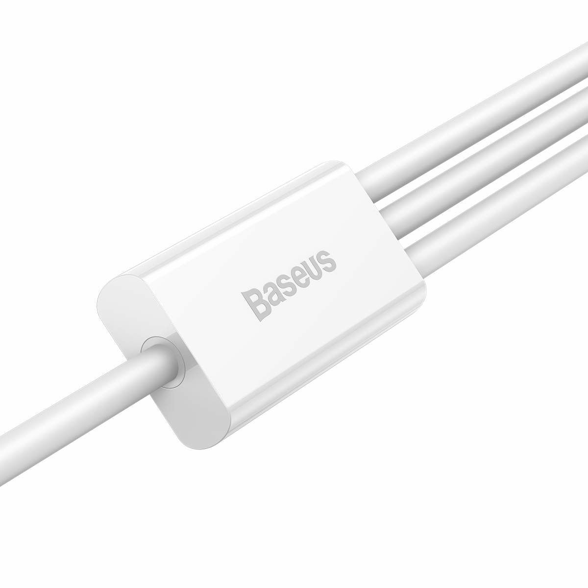 Baseus Univerzális kábel, Superior Series 3-in-1 Gyors töltés, Adatkábel USB bemenetről M+L+C 3.5A 1.5m, fehér (CAMLTYS-02)