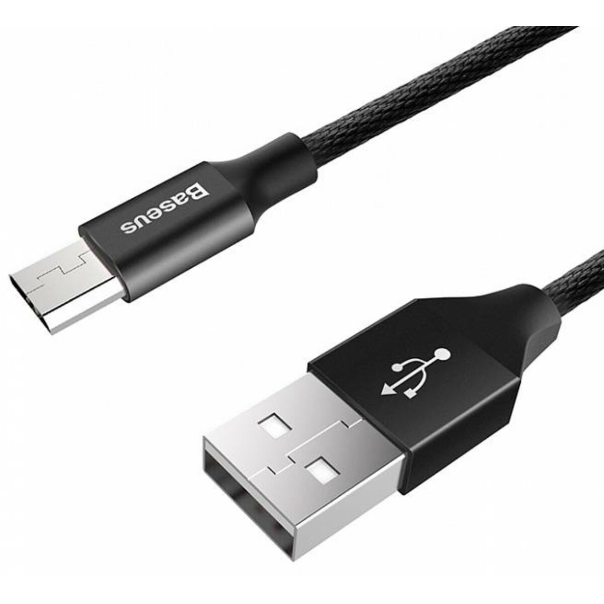Kép 2/3 - Baseus Micro USB kábel, Yiven kábel, 2A, 1m, fekete (CAMYW-A01)