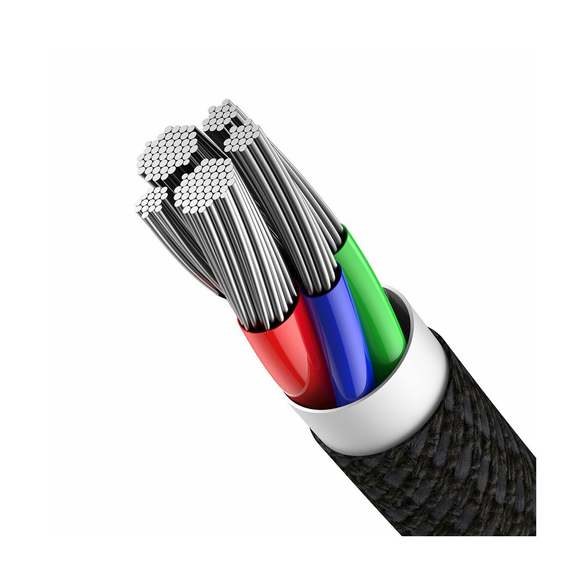 Baseus Type-C - Type-C kábel, sűrű szövésű gyorstöltő és adatkábel 100W (20V/5A) 2m, fekete (CATGD-A01)