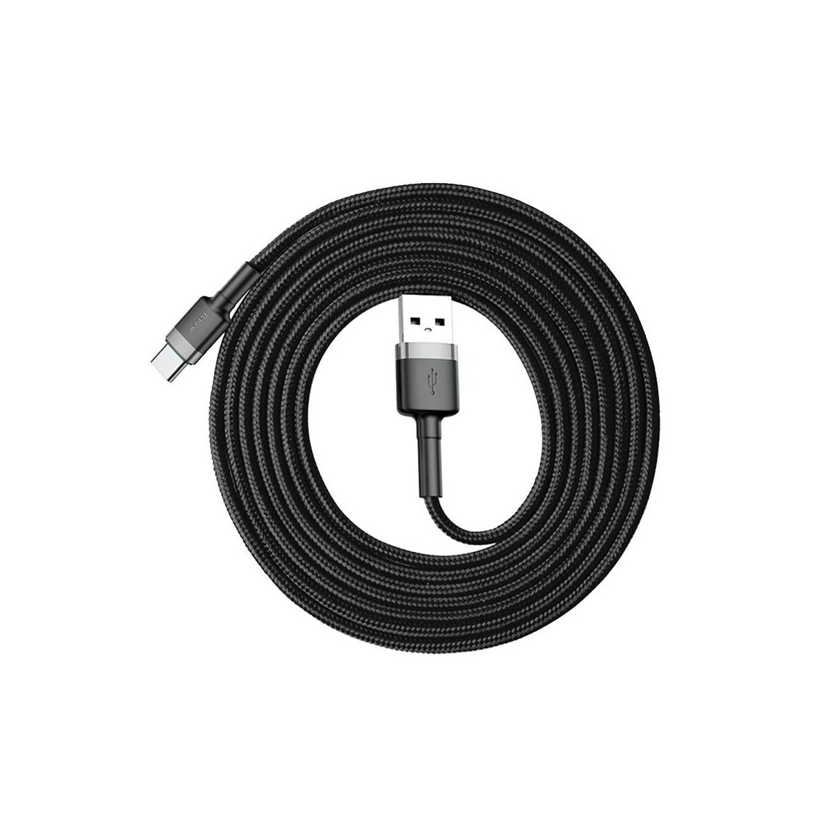 Kép 9/9 - Baseus Type-C kábel, Cafule, 2A, 2m, szürke/fekete (CATKLF-CG1)