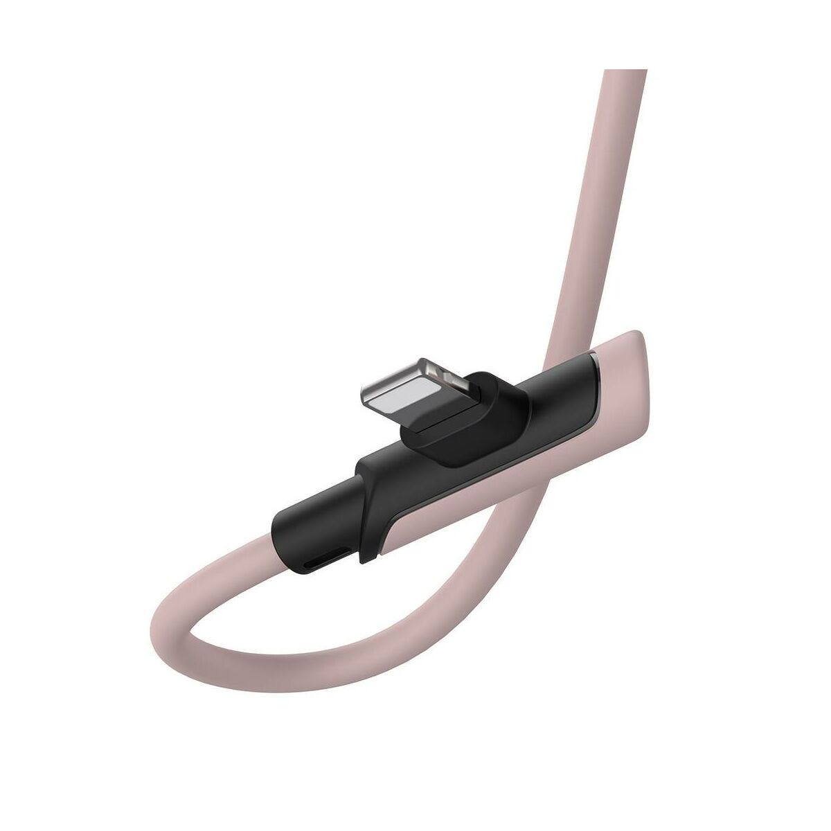 Baseus Type-C - Lightning Colourful Elbow Power Delivery kábel, döntött végű, derékszöges csatlakozással 18W, 1.2m, rózsaszín (CATLDC-A04)