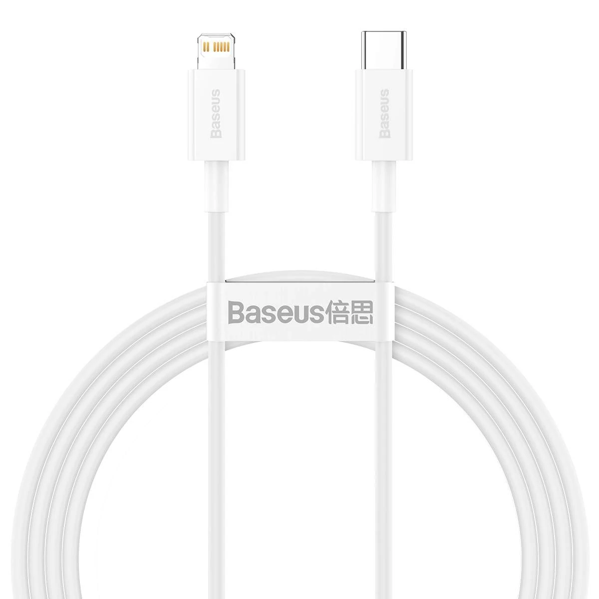 Kép 2/11 - Baseus Type-C - Lightning Superior Series gyorstöltő-, adatkábel, PD 20W 1.5m, fehér (CATLYS-B02)
