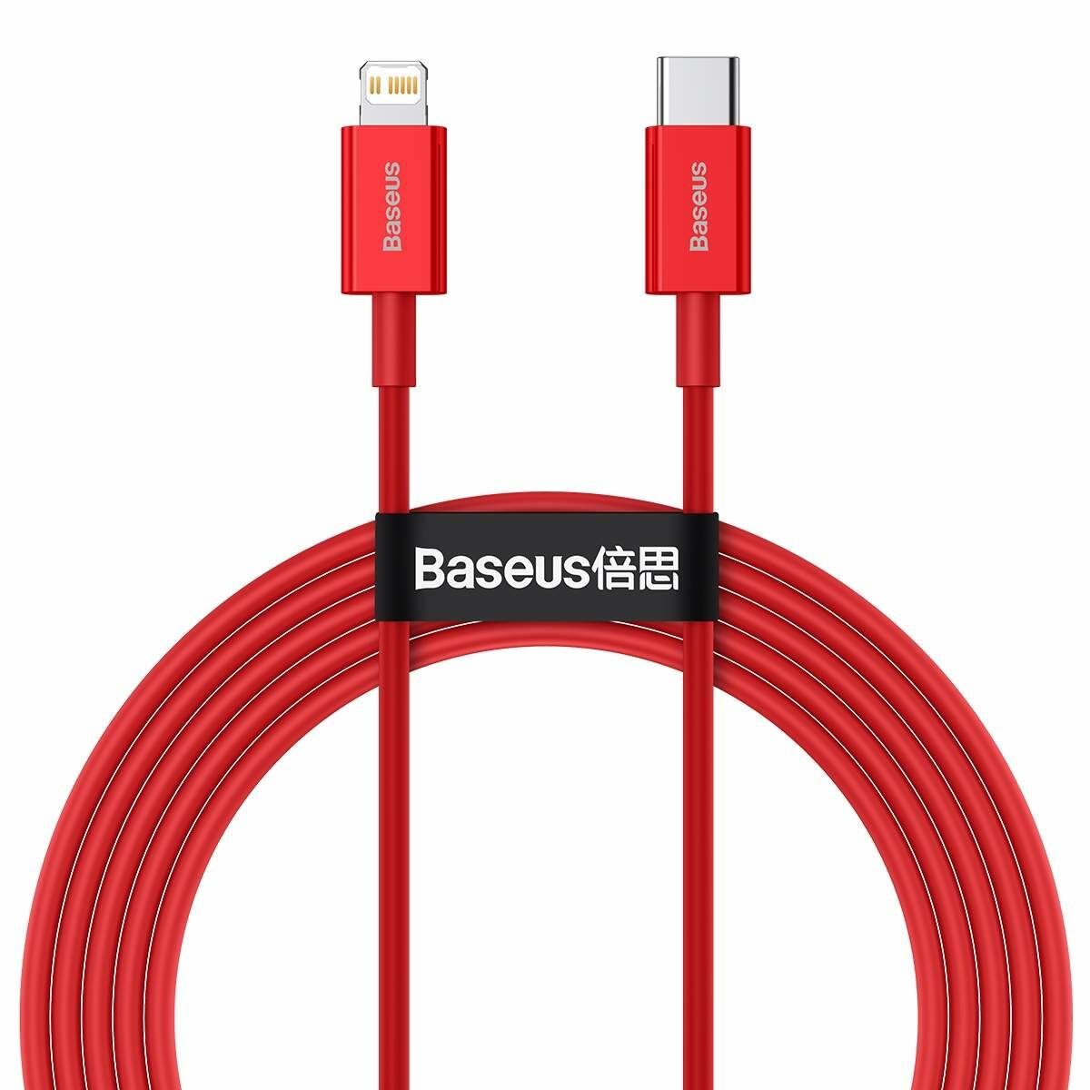 Baseus Type-C - Lightning Superior Series Gyors töltés, Adatkábel, PD 20W 2m, piros (CATLYS-C09) 