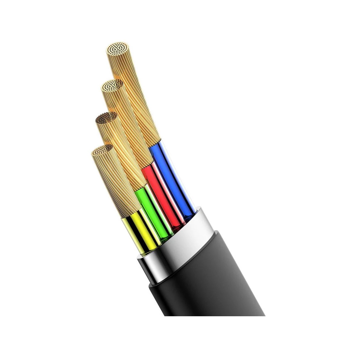 Kép 6/9 - Baseus Type-C kábel, Simple HW gyorstöltő adatkábel, 40W, 5A, 23cm, szürke (CATMBJ-BG1)