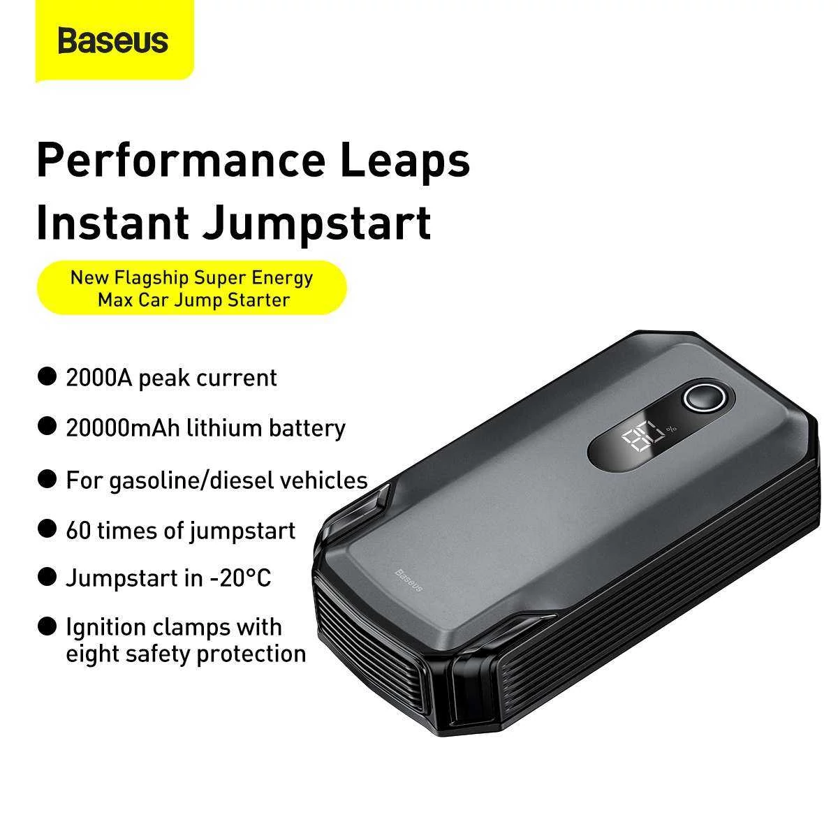 Kép 13/18 - Baseus autós kiegészítő, Power Starter / Power Bank Super Energy Max autó bikázó kis akksi (ind.áram
