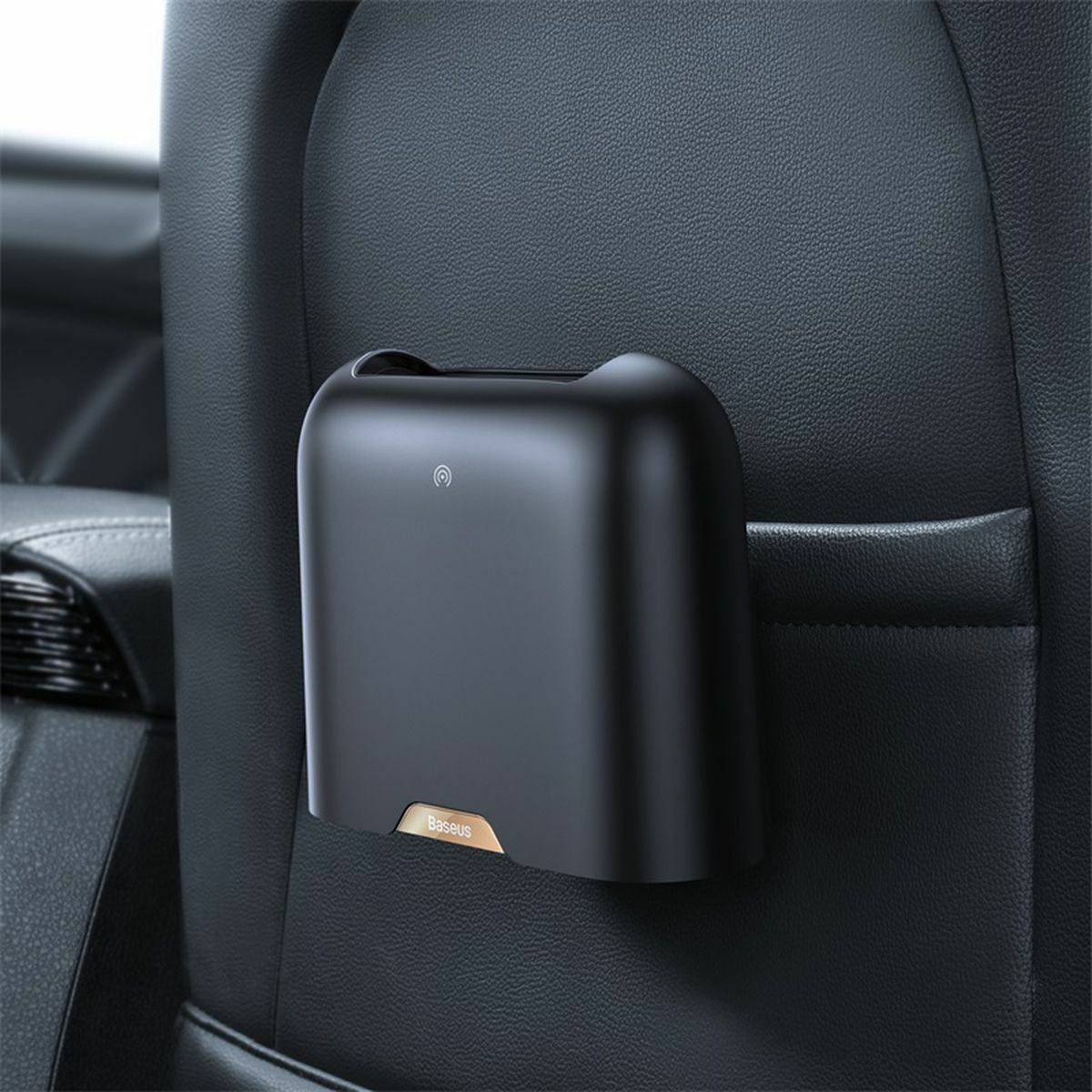 Baseus autós kiegészítő, Smart Cleaner autós szemetes kuka, hátsó üléshez rögzíthető, szenzoros nyitás (ajándék szemetes zsák, 2 Roll / 60 db) fekete (CRLJT01-01)