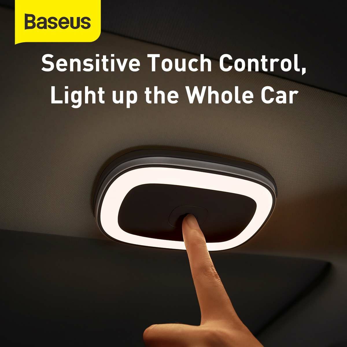 Kép 6/17 - Baseus autós kiegészítő, LED belső világítás, vezeték nélküli, mágneses, 400 mAh akksival, fekete (CRYDD01-01)