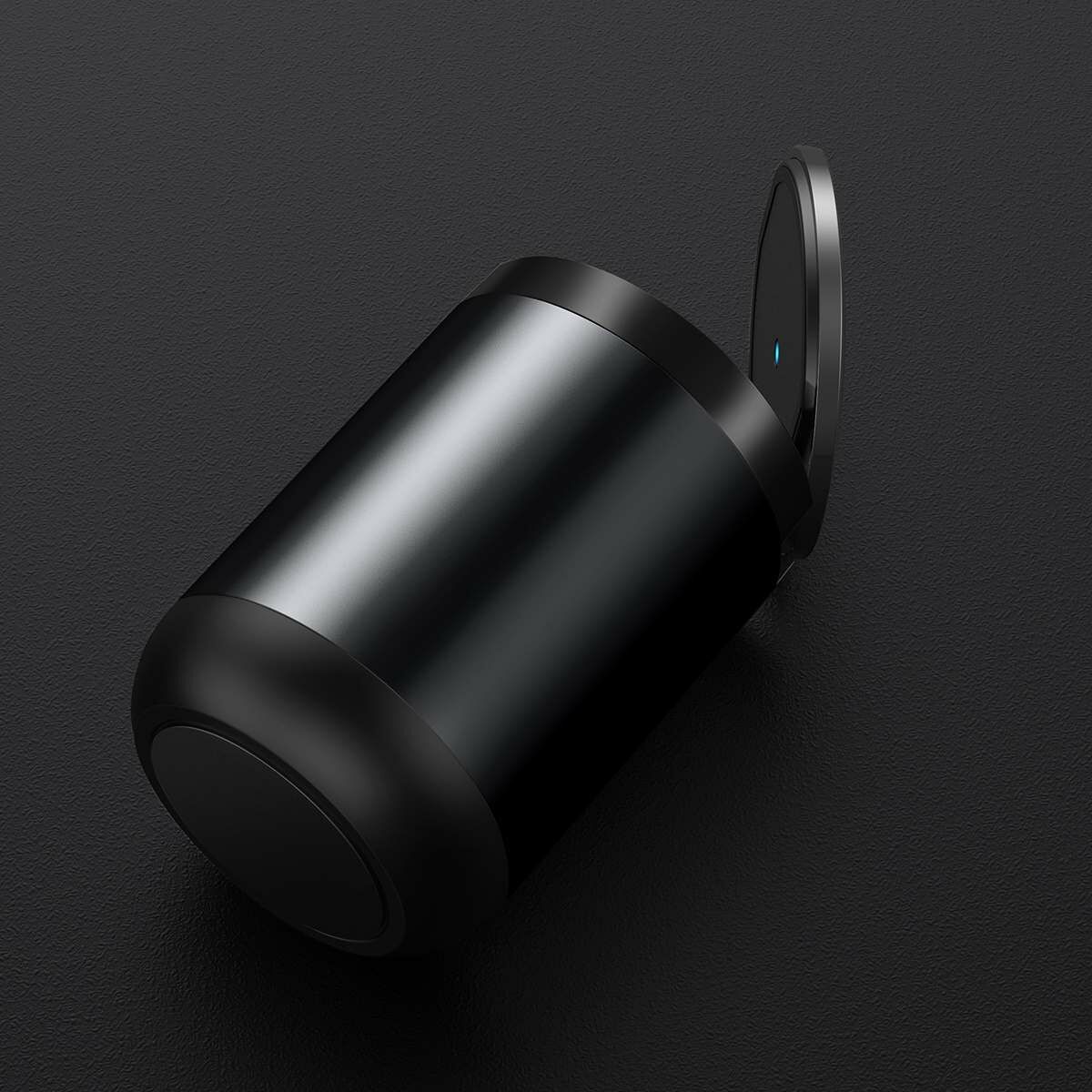 Kép 3/8 - Baseus autós kiegészítő, LED-es hamutartó, hordozható, prémium tűzálló alapanyagokból készült, fekete (CRYHG01-01)