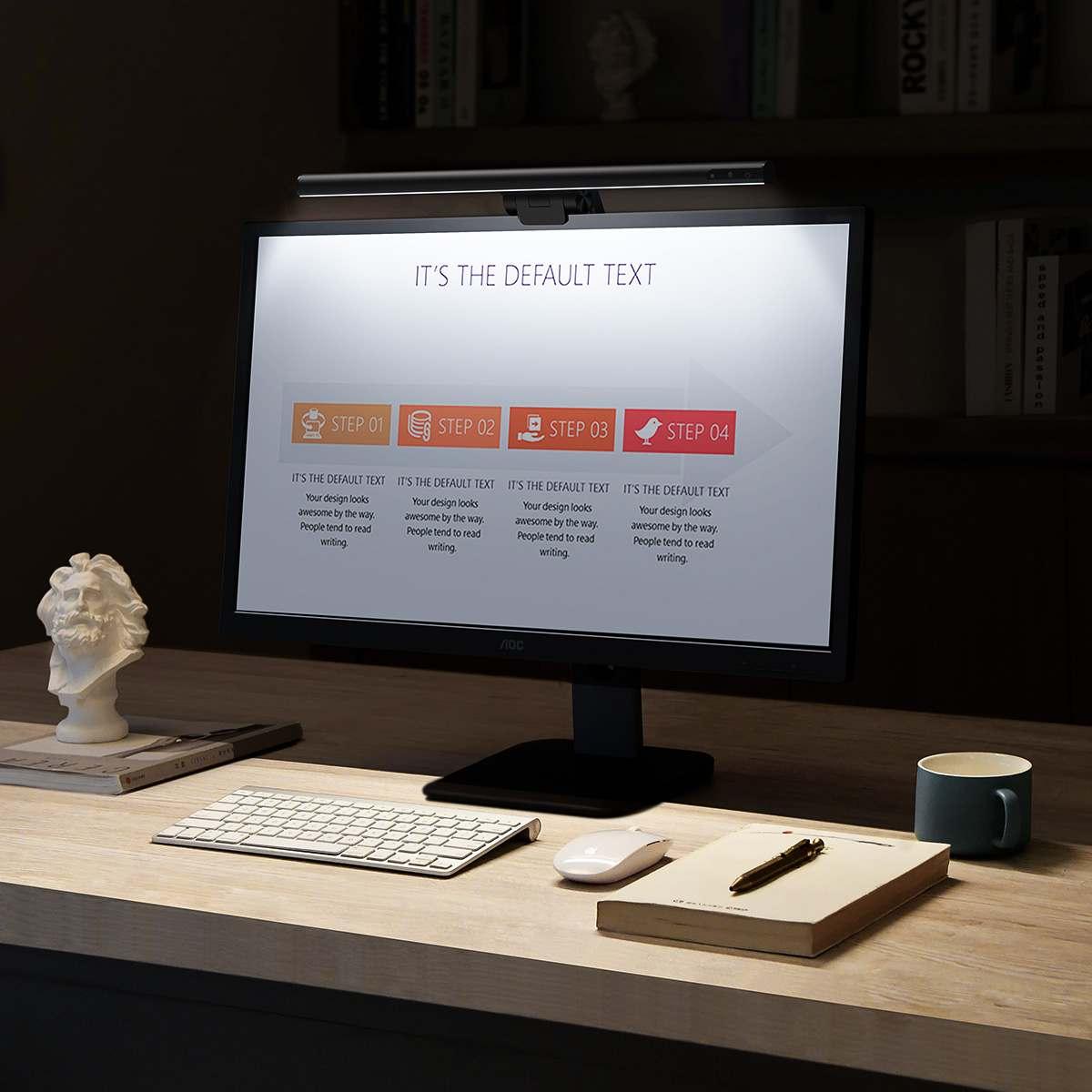 Kép 7/18 - Baseus otthon, i-wok series USB Fokozatmentesen sötétedő monitorra szerelhető függő lámpa 5W (Youth) 2800K/4000K/5500K, fekete (DGIWK-B01)