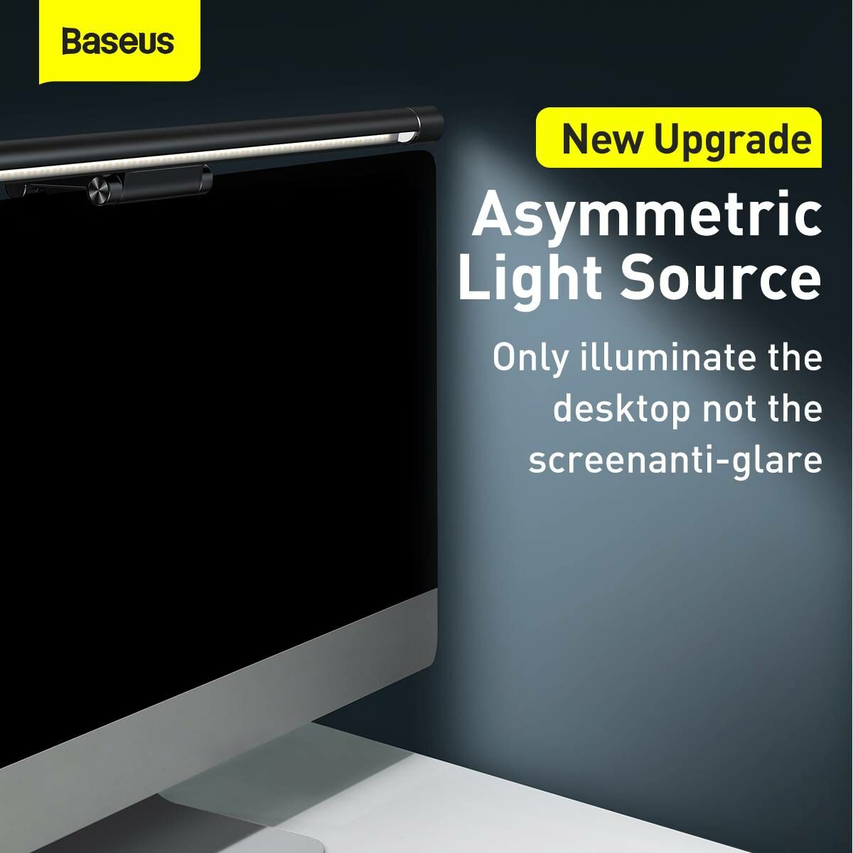 Kép 6/17 - Baseus otthon, i-wok series Screen Hanging Light Pro USB csatlakozós monitorra szerelhető világítás, lumen 200LM, 5W, fekete (DGIWK-P01)