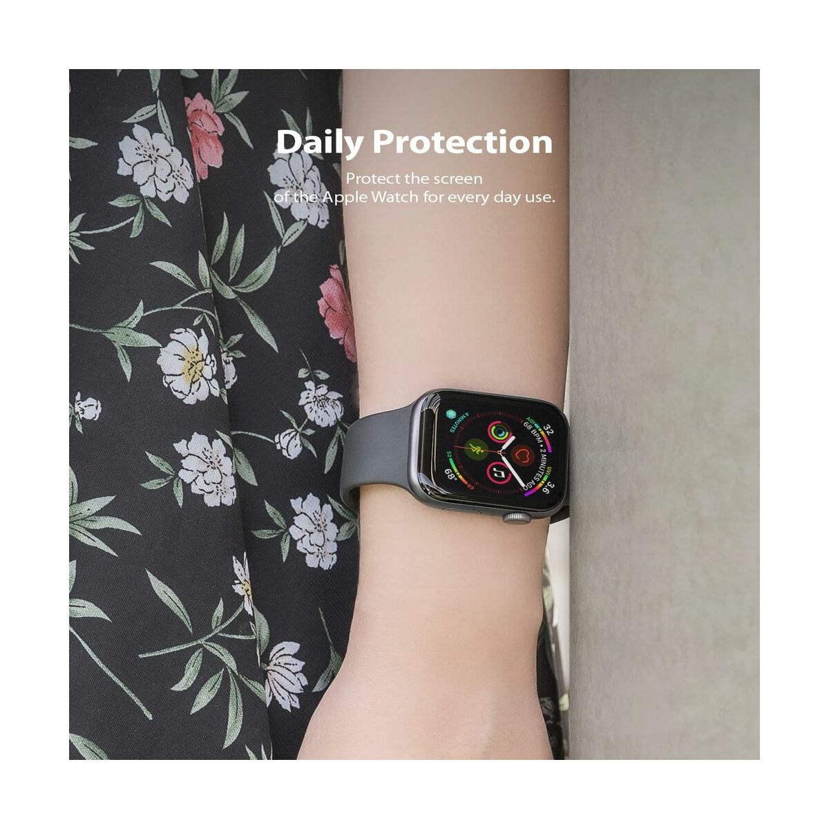 Kép 7/13 - Ringke Apple Watch 4-5 Series kijelzővédő üveg, 44 mm, EASY FLEX (1+2 csoamg), Átlátszó
