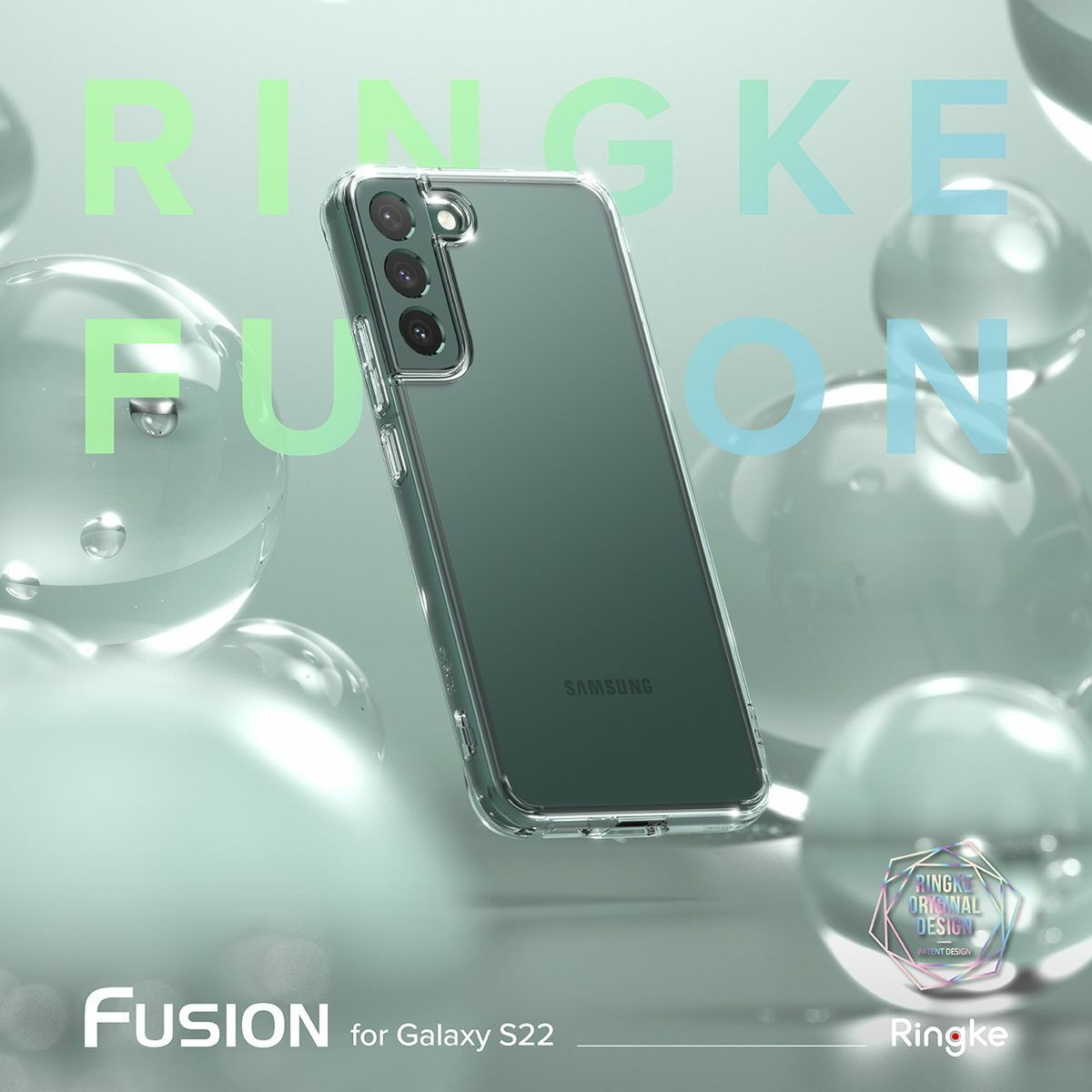 Kép 10/10 - Ringke Galaxy S22 tok, Fusion, Füst fekete