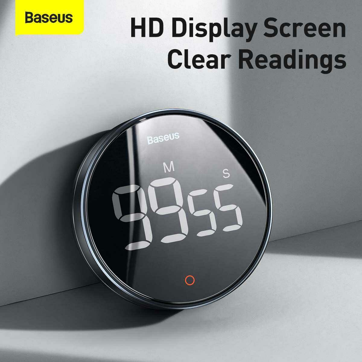 Kép 12/17 - Baseus otthon, Heyo Pro forgatható visszaszámláló időzítő óra, sötét szürke (FMDS000013)