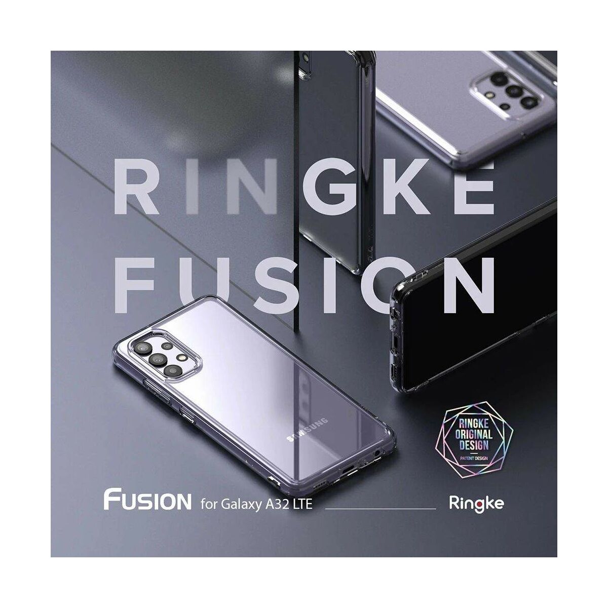 Kép 4/11 - Ringke Galaxy A32 4G tok, Fusion Matt, Átlátszó