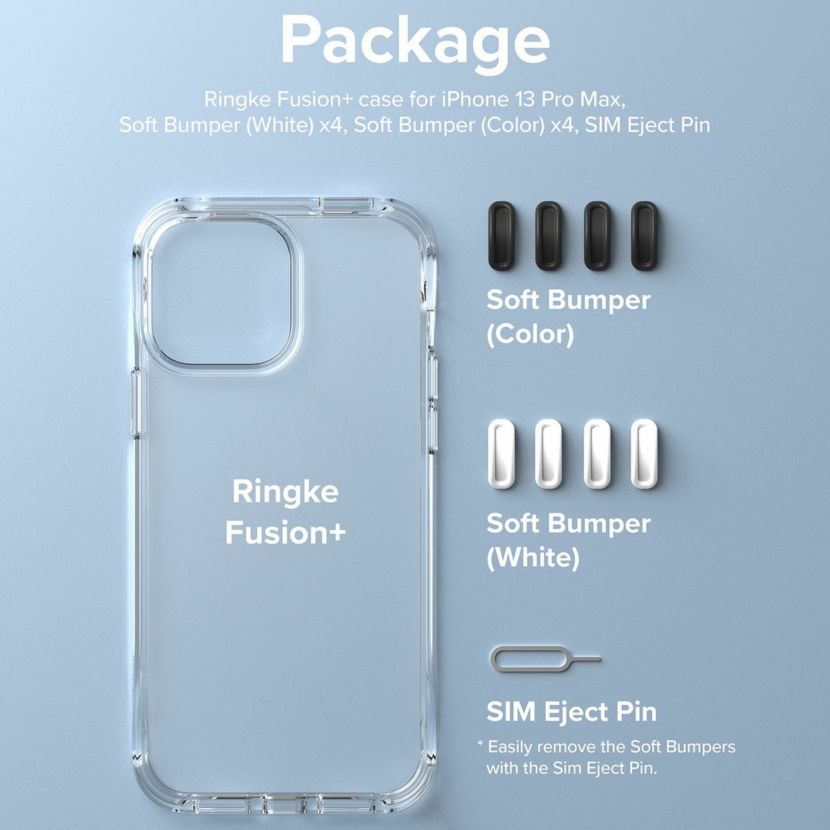Kép 5/12 - Ringke iPhone 13 Pro Max tok, Fusion+, Fehér/fekete