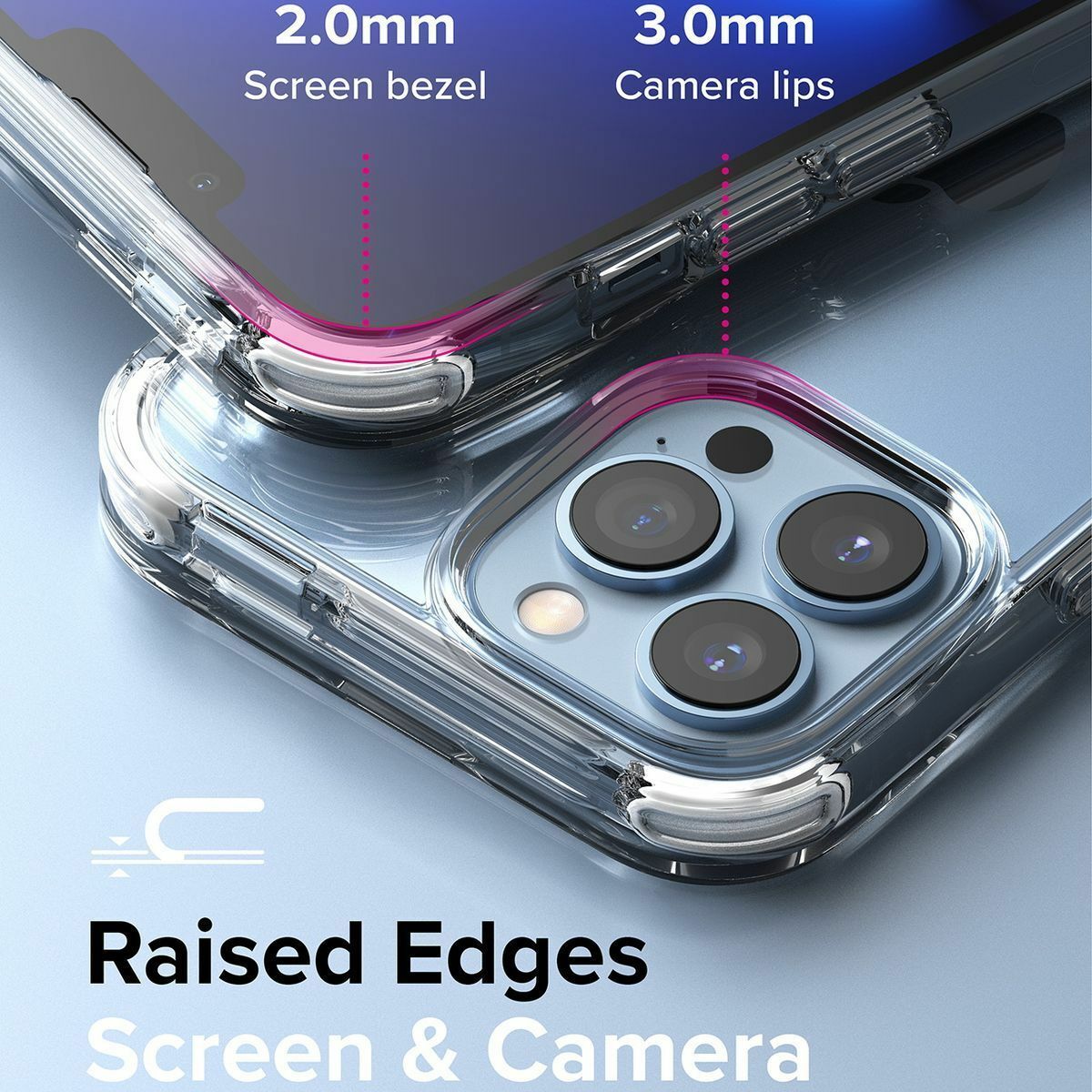 Ringke iPhone 13 Pro Max tok, Fusion+, Fehér/fekete