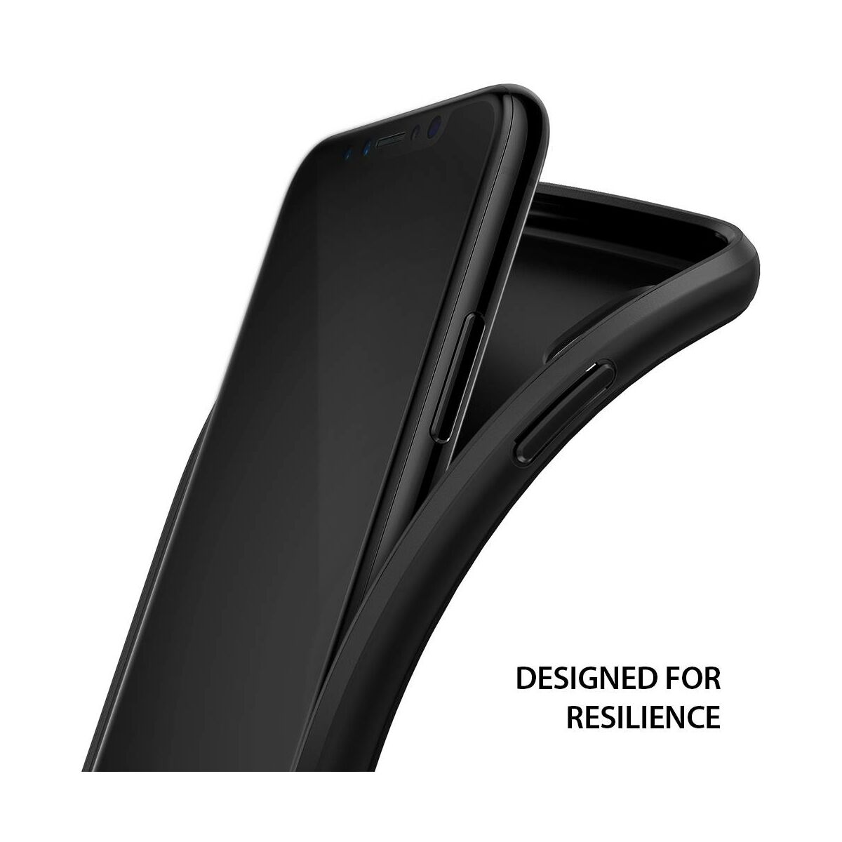 Kép 4/4 - Ringke iPhone X/XS tok, Flex S Pro Titanium, fekete
