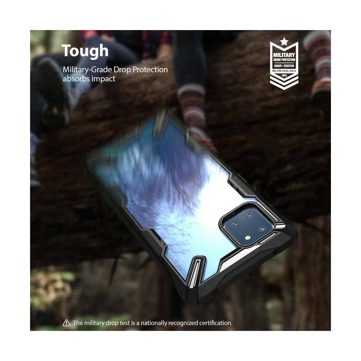 Kép 5/5 - Ringke Samsung Galaxy Note 10 Lite tok, Fusion X, sekete