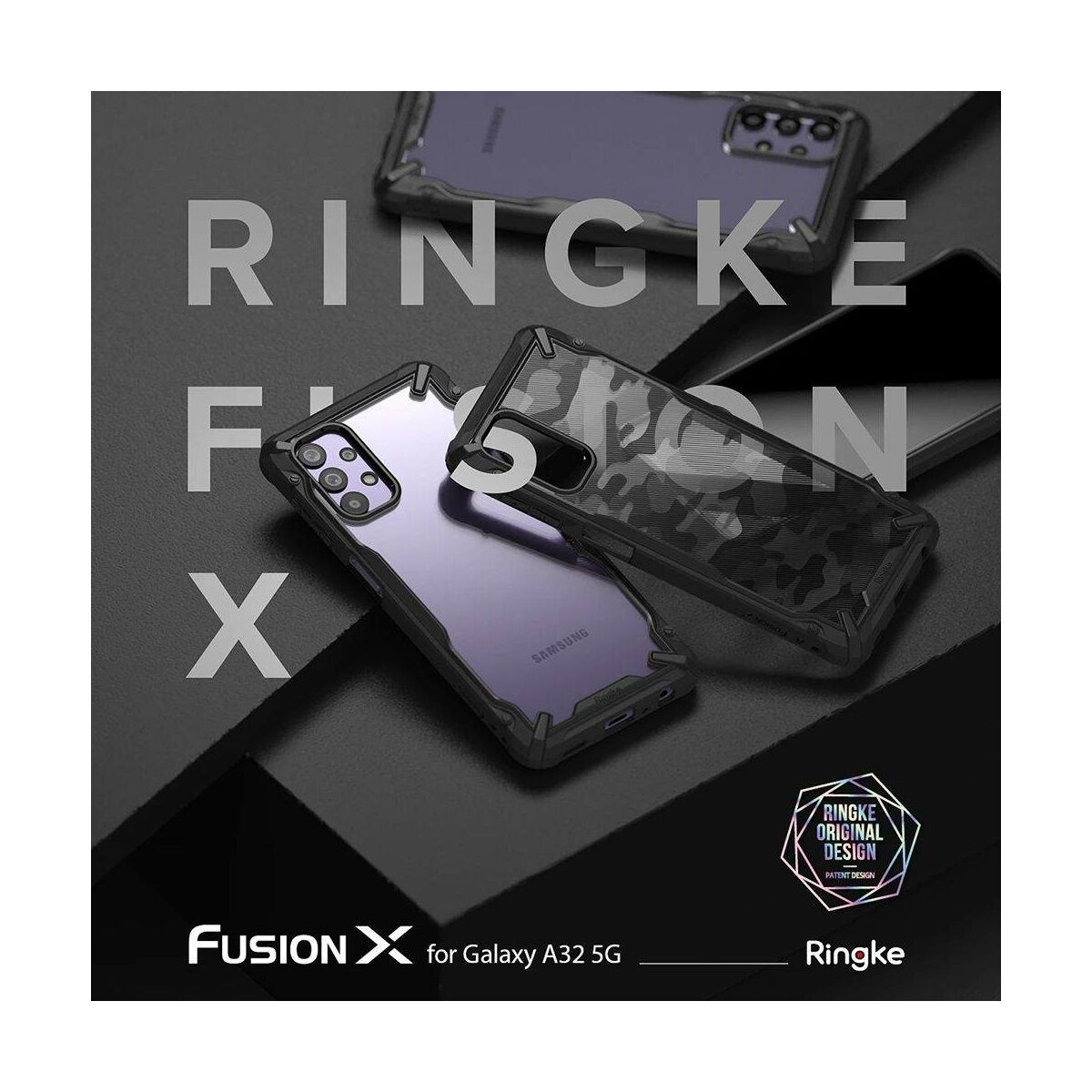 Kép 3/11 - Ringke Galaxy A32 5G tok, Fusion X, Fekete