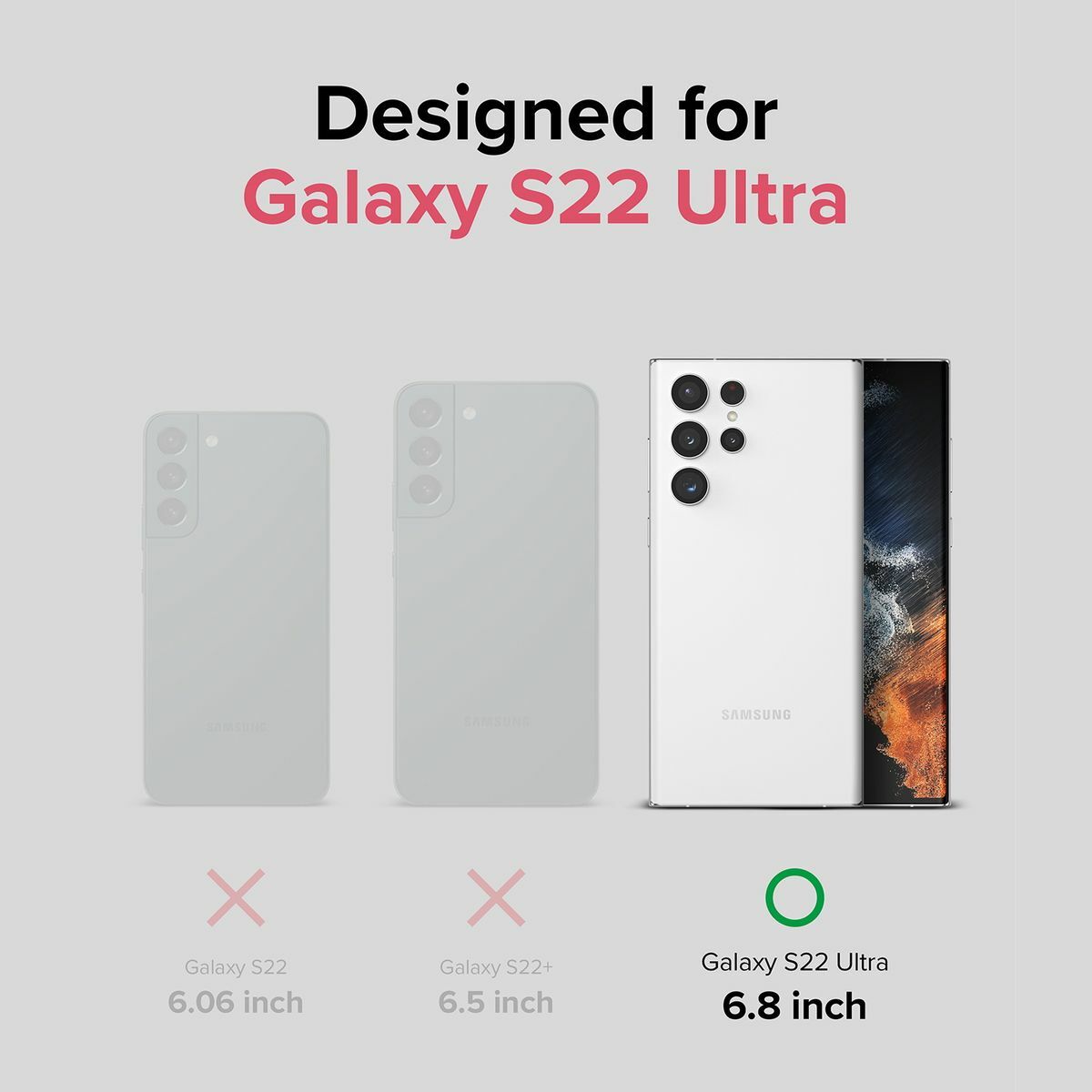 Kép 3/10 - Ringke Galaxy S22 Ultra tok, Fusion X, Fekete
