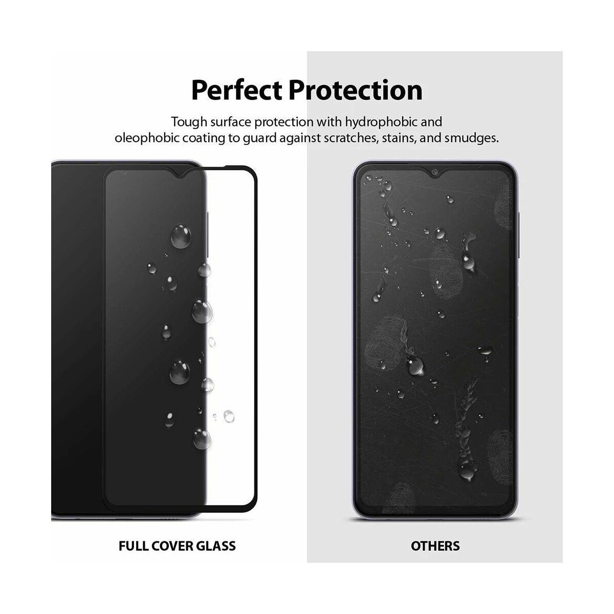 Kép 10/13 - Ringke Galaxy A32 5G/A12/A02/A02s kijelzővédő üveg, Invisible Defender ID Edzett üveg, Fekete