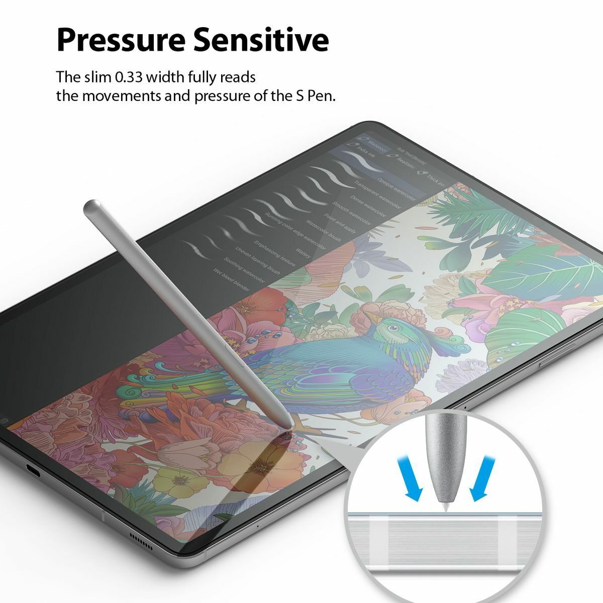 Kép 12/14 - Ringke Galaxy Tab S7 kijelzővédő, Invisible Defender ID, edzett üveg, átlátszó