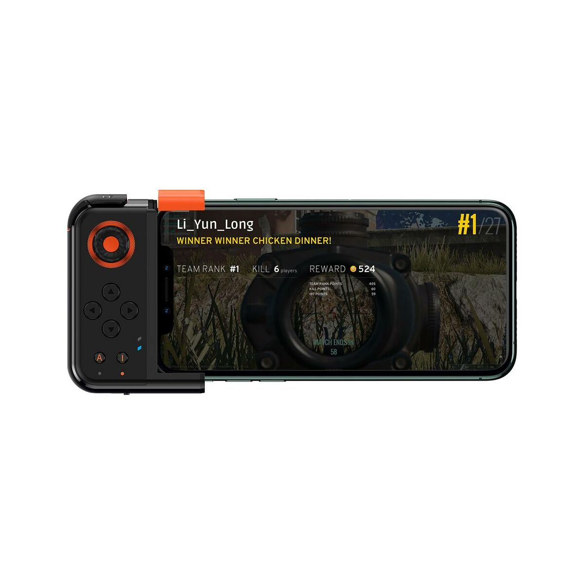 Kép 2/10 - Baseus játék eszköz, GAMO egykezes vezérlő mobil játékokhoz, fekete (GMGA05-01)