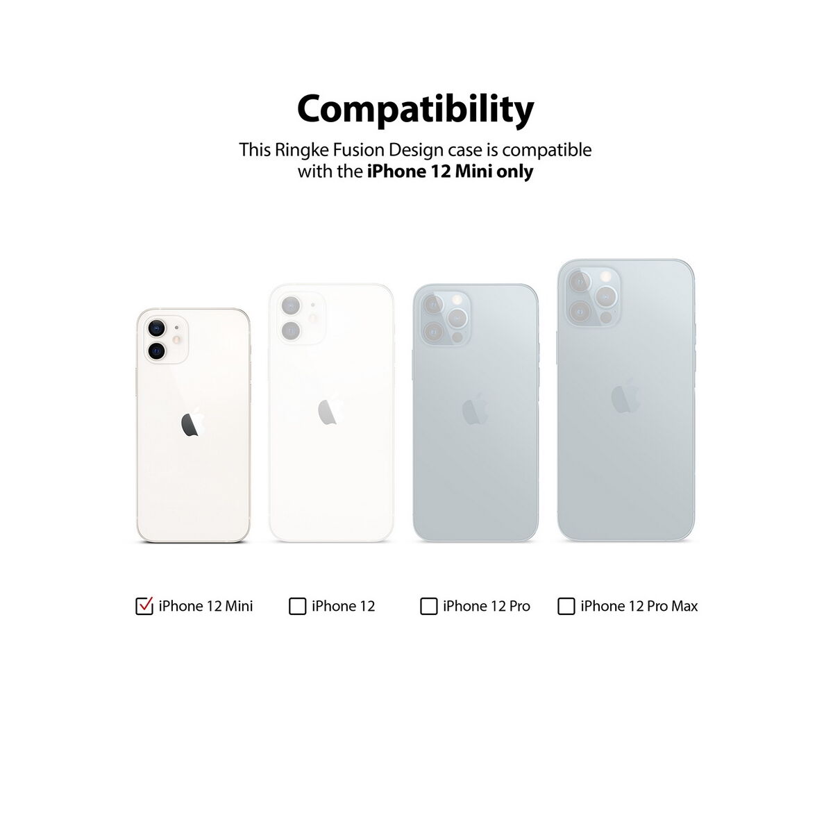 Kép 6/9 - Ringke iPhone 12 mini tok, Fusion Design, New York minta, Átlátszó