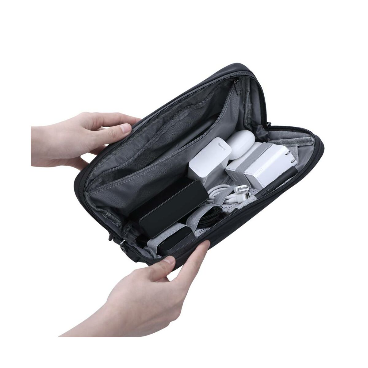 Baseus kézi táska, Basic series, Extra digital tároló, méret L (260 x 60 x 150 mm), szürke (LBJN-C0G)