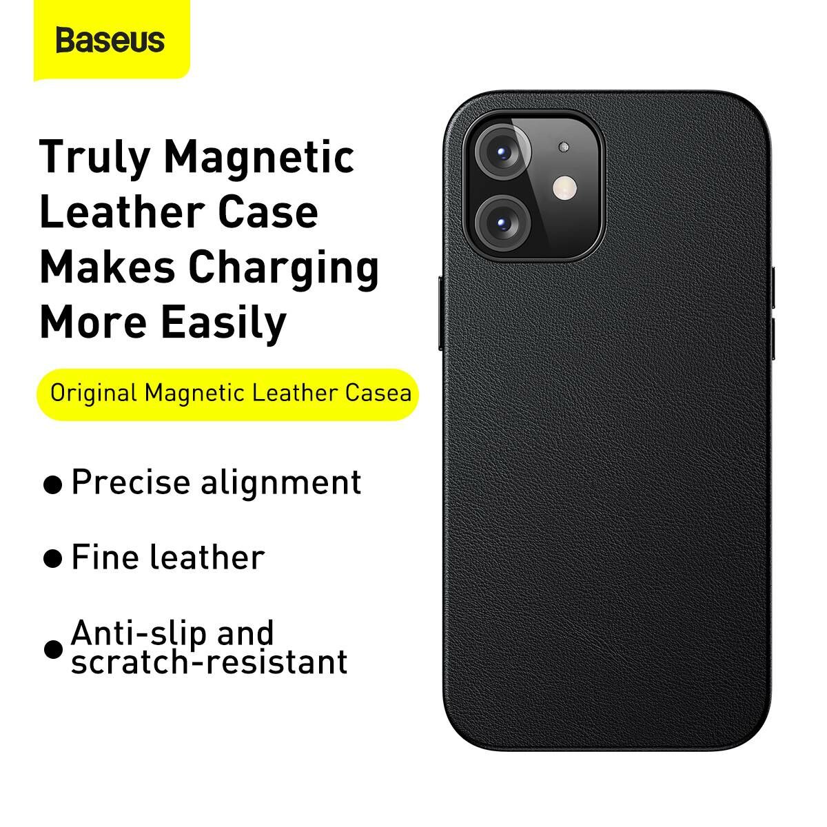 Kép 4/15 - Baseus iPhone 12 mini tok, Original Magnetic, fekete (LTAPIPH54N-YP01)