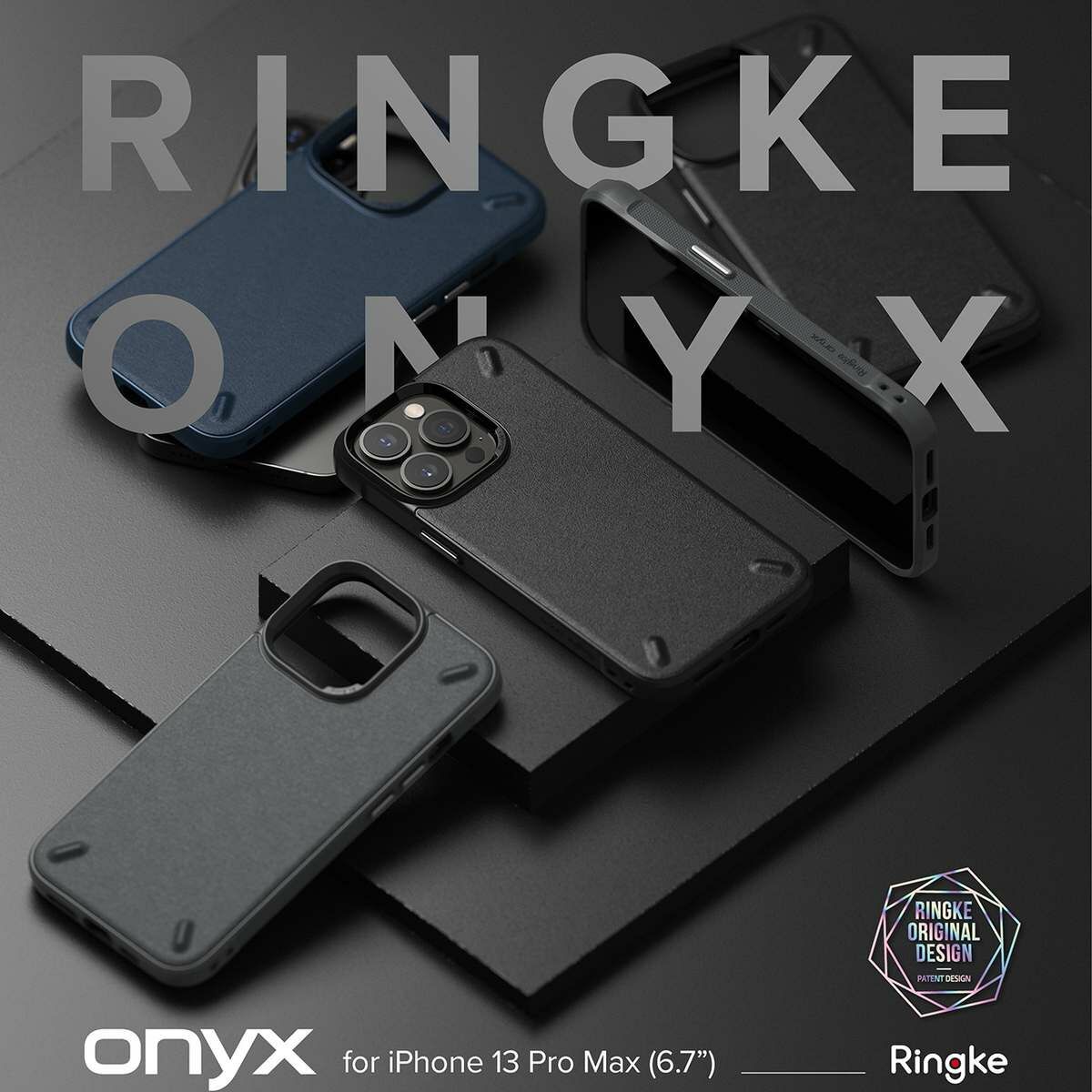 Kép 15/15 - Ringke iPhone 13 Pro Max tok, Onyx, Sötétkék