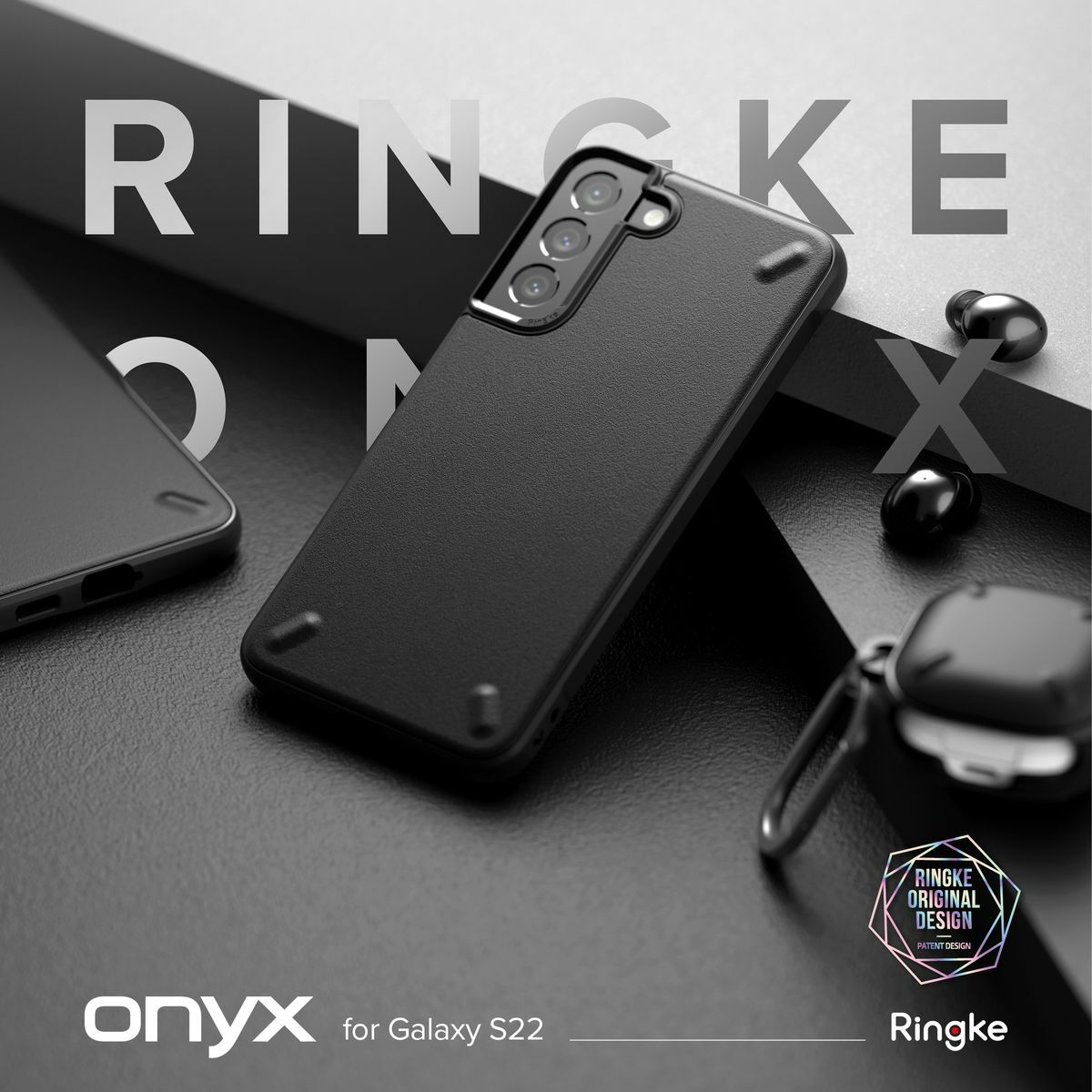 Kép 11/11 - Ringke Galaxy S22+ tok, Onyx, Fekete