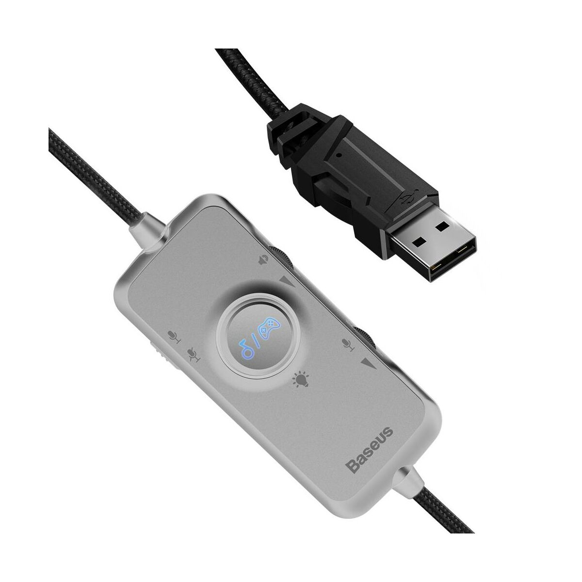 Kép 12/14 - Baseus fejhallgató, Bluetooth GAMO D05 Immersive Virtual 3D Gamereknek, számítógépes játékokhoz, (PC), Barna (NGD05-0A)