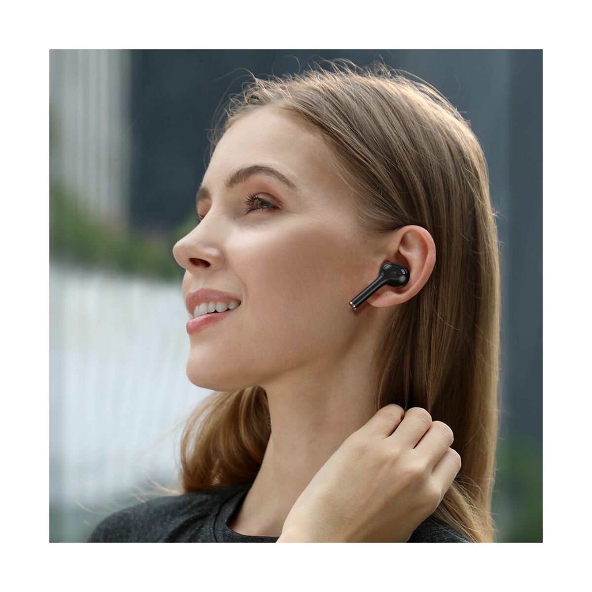 Kép 8/17 - Baseus fülhallgató, Bluetooth Encok W06, True Wireless, vezeték nélküli, BT 5.0 TWS, 5 óra zeneidő, fekete (NGW06-01)