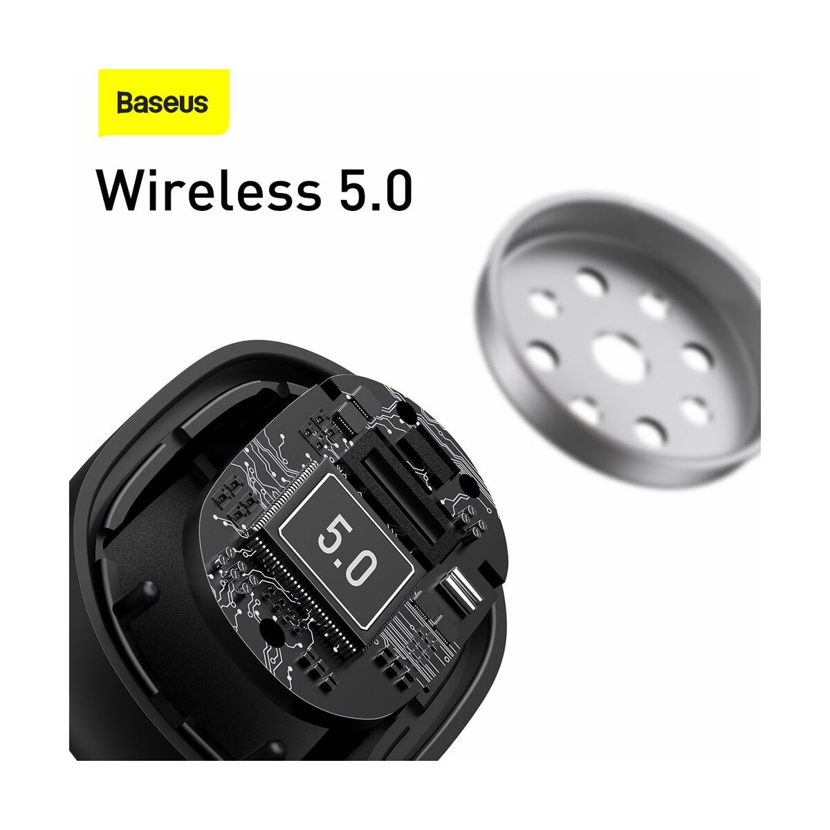 Kép 13/17 - Baseus fülhallgató, Bluetooth Encok W06, True Wireless, vezeték nélküli, BT 5.0 TWS, 5 óra zeneidő, fekete (NGW06-01)